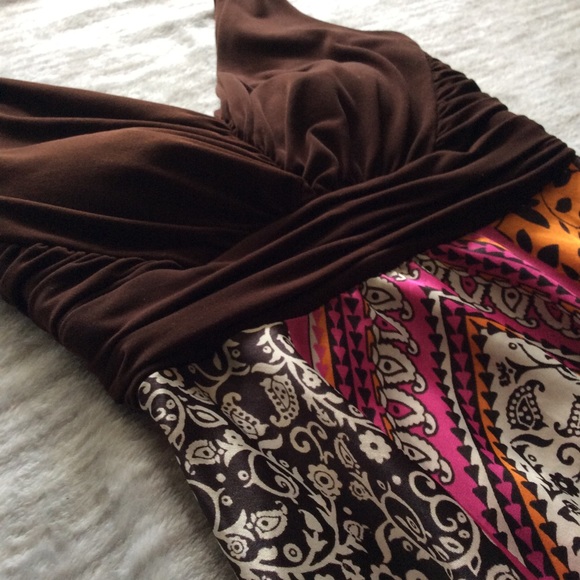Silky & Ruched Scarf Dress - Picture 1 of 7